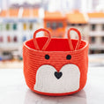 Load image into Gallery viewer, (Orange) storage basket. children. sustainable. eco-friendly. recycled.