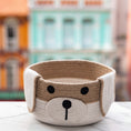 Load image into Gallery viewer, (Khaki) dog. puppy. sustainable. recycled. eco-friendly. storage basket