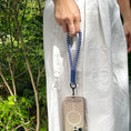 Load image into Gallery viewer, (Blue/grey) Holding phone wristlet