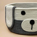 Load image into Gallery viewer, (Gray) dog. puppy. sustainable. recycled. eco-friendly. storage basket