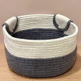 Load image into Gallery viewer, (Gray) dog. puppy. sustainable. recycled. eco-friendly. storage basket