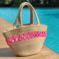 Load image into Gallery viewer, (Pink) handbag. recycled. sustainable. eco-friendly. pool bag. beach bag