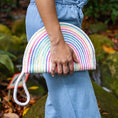 Load image into Gallery viewer, (White) wristlet. clutch. sustainable. recycled. eco-friendly