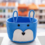 (Blue) storage basket. children. sustainable. eco-friendly. recycled. 