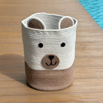 (Khaki) children storage basket. sustainable. recycled. eco-friendly