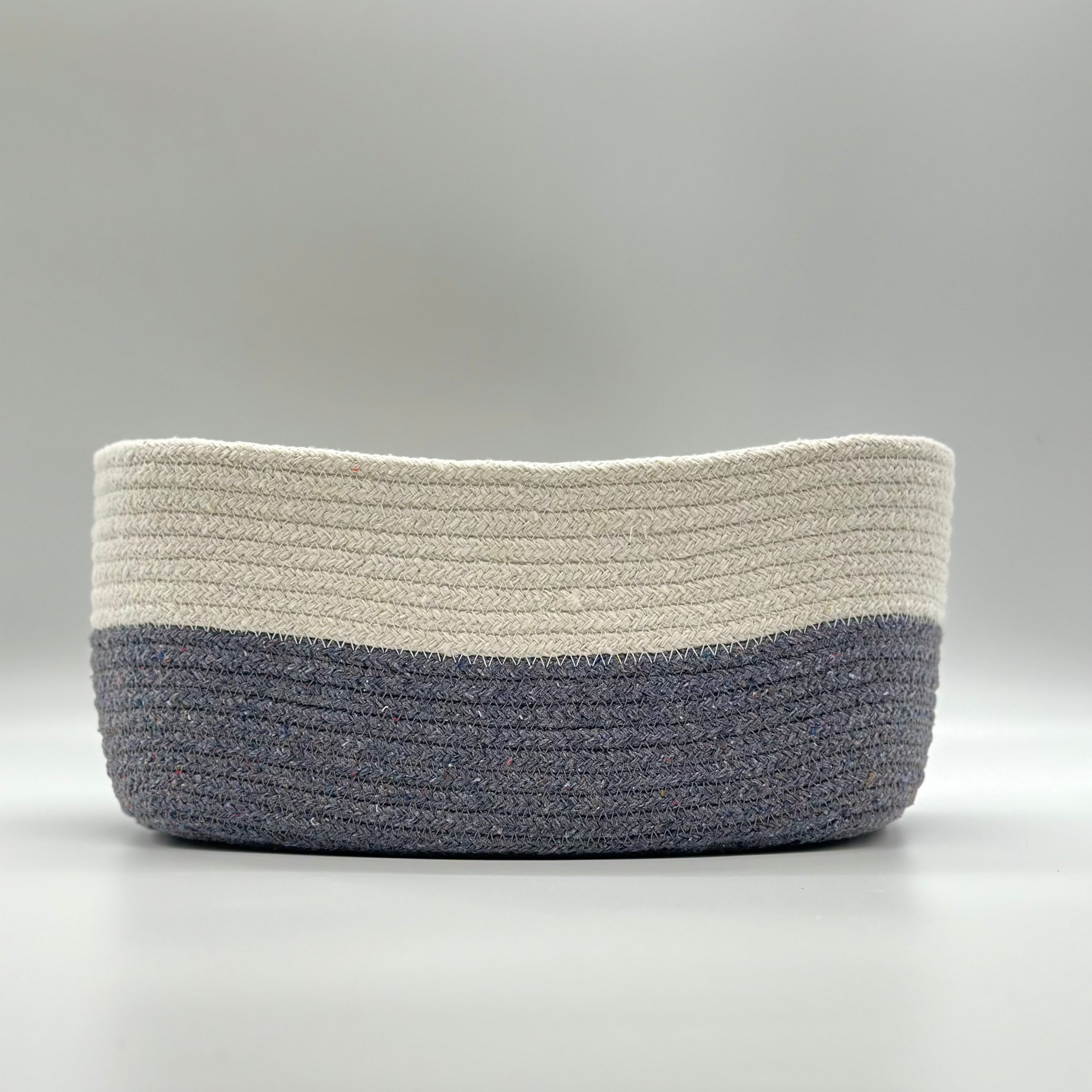 (Gray) rectangular basket. dual tone