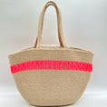 Load image into Gallery viewer, [Coral) Beach bag. Woven bag
