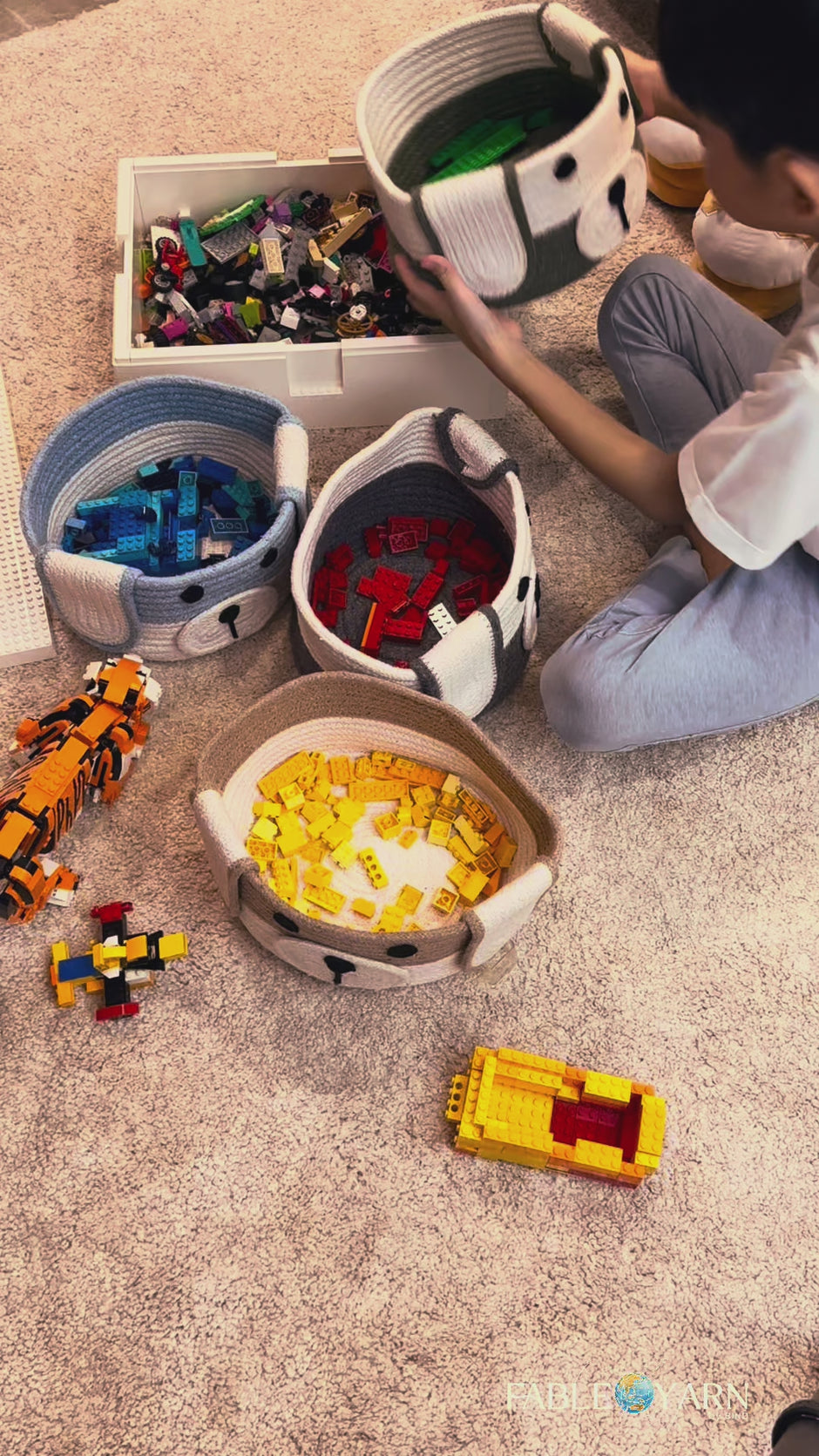 Sustainable children storage organizers